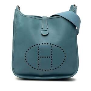 Hermes Hermès Evelyne II GM Crossbody Shoulder Bag in Blue Epsom Leather for ...